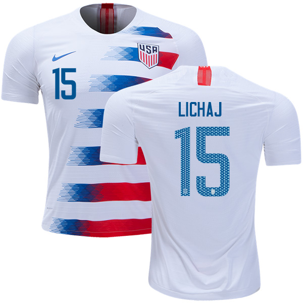 USA #15 Lichaj Home Soccer Country Jersey - Click Image to Close